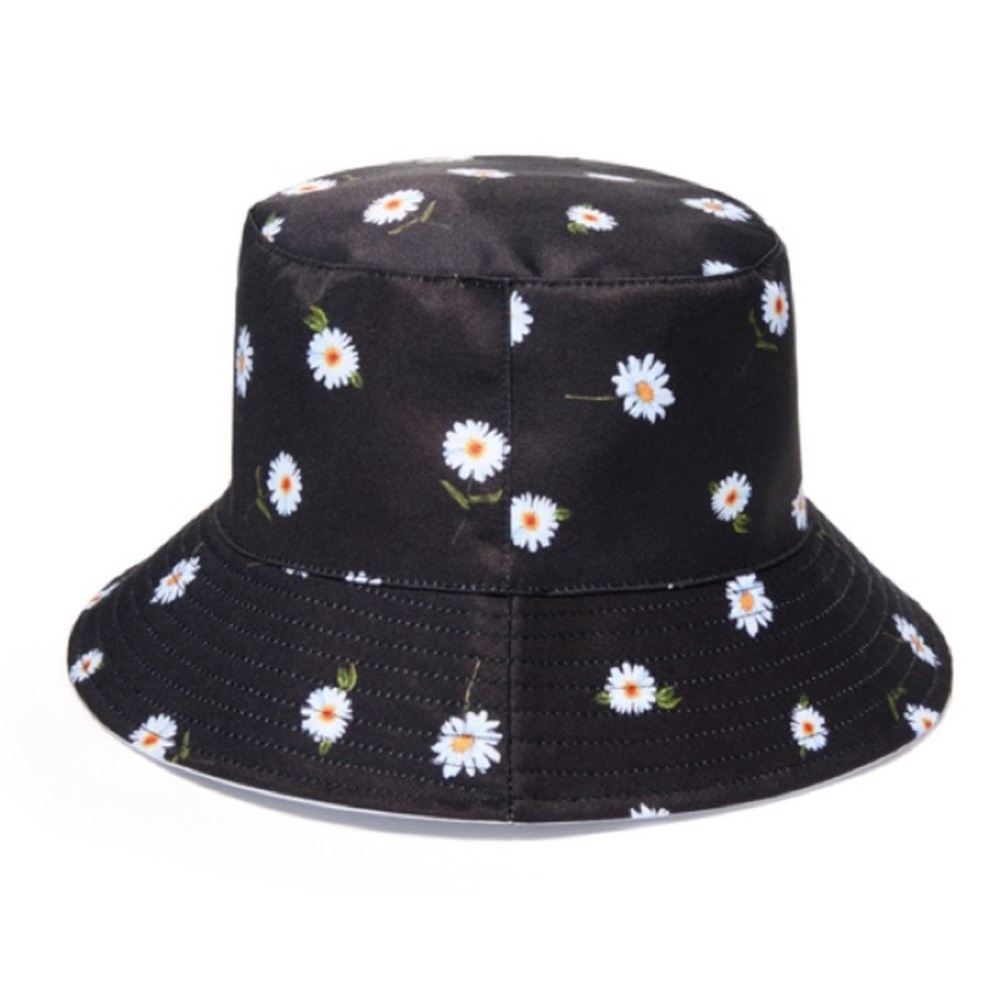 Alice + Olivia | OS Daisy Print Black Bucket Hat *Not worn - Picture 2 of 3
